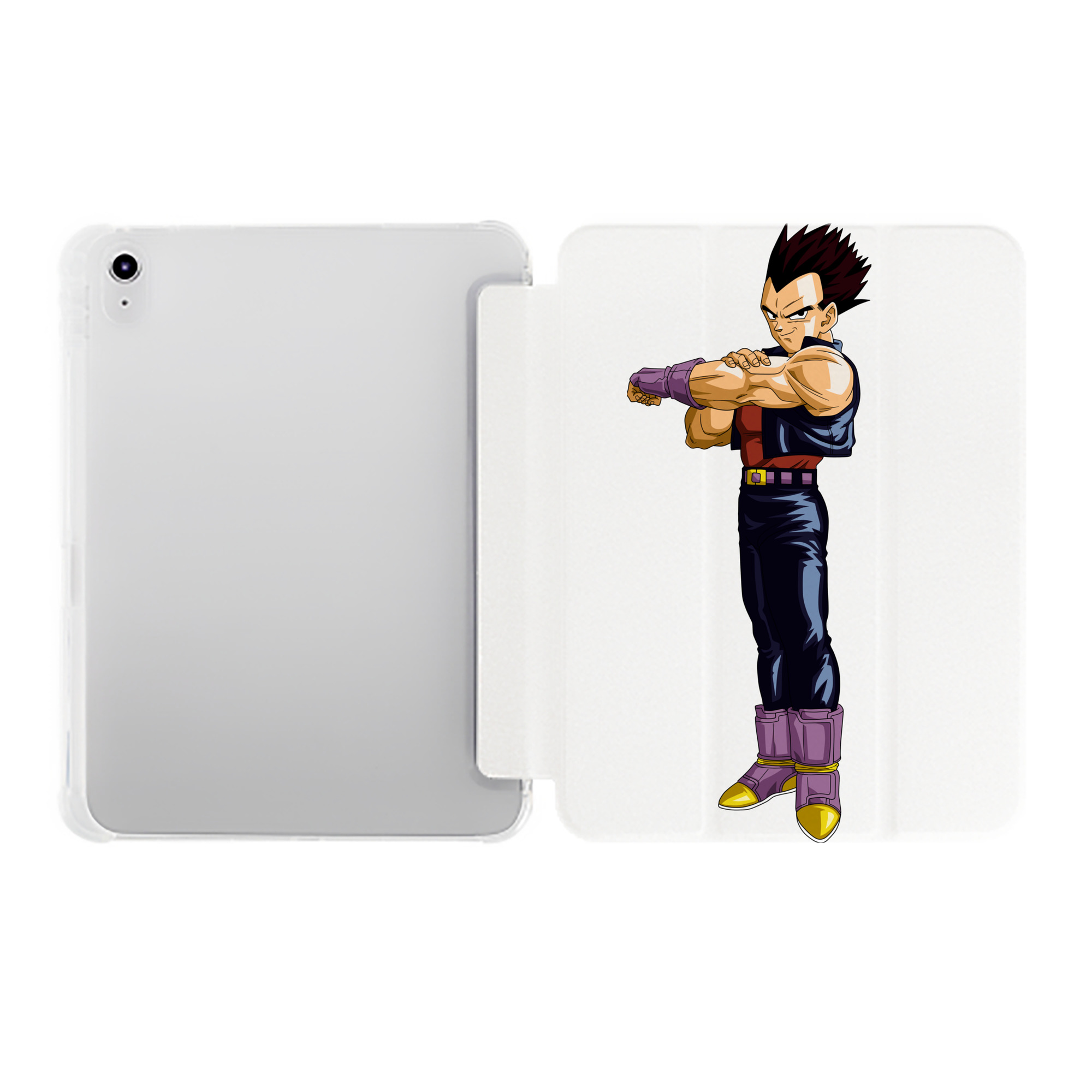 （画像用） ドラゴンボール ベジータ四世（Bejīta Yonsei）DRAGON BALL Vegeta IV IPad ケース ペン収納付き 三つ折りスタンド PUレザー×シリコン 対応機種9.5/10.5/10.9インチ